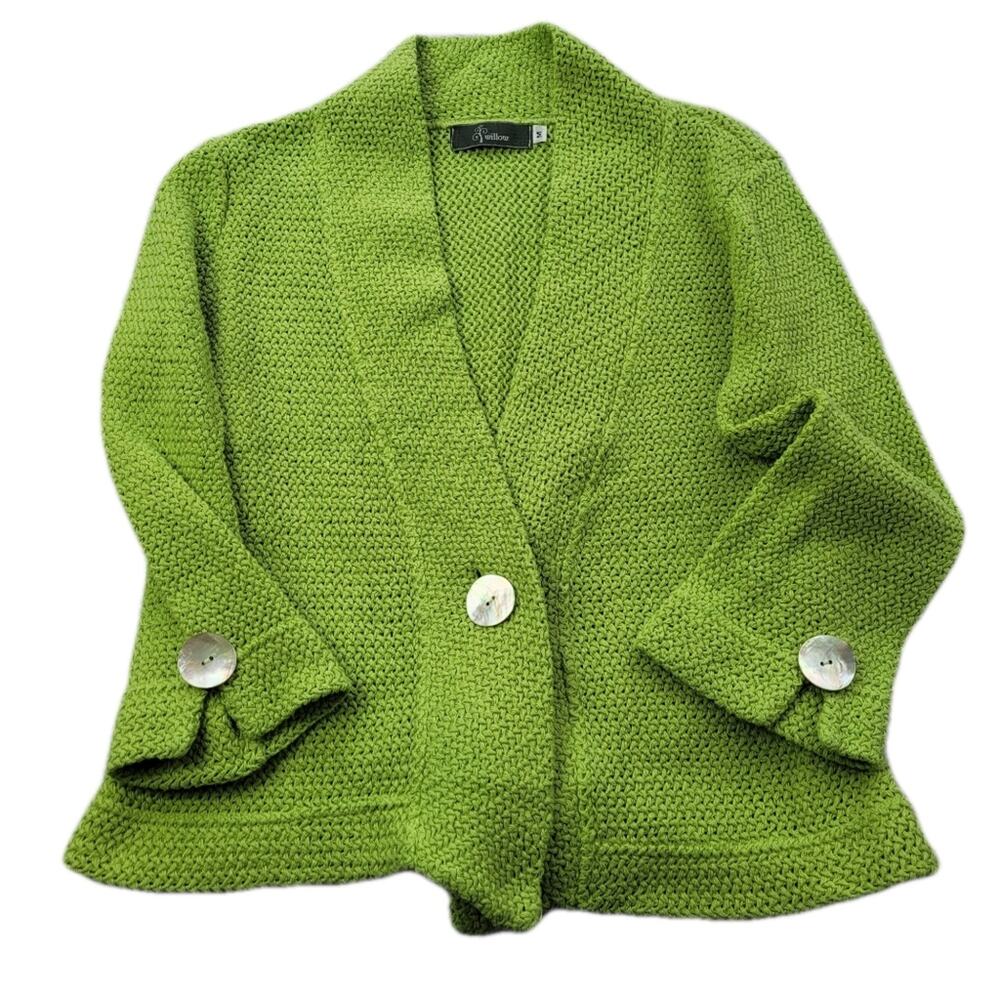 Spring Green Single Button Cardigan by Willow size Medium
